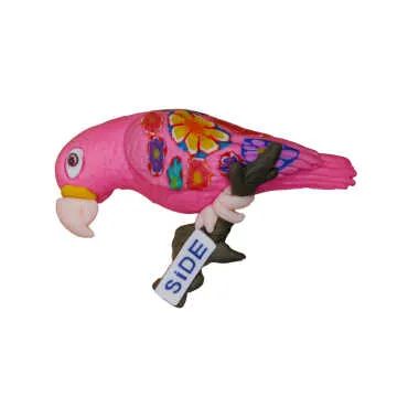 Side Themed Parrot on Branch Refrigerator Magnet