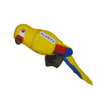 Alanya Themed Parrot Fimo Refrigerator Magnet