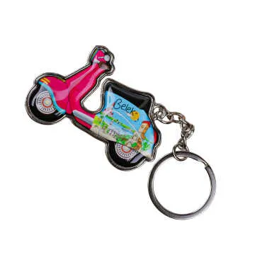 Belek Themed Scooter Shaped Metal Keychain - 5