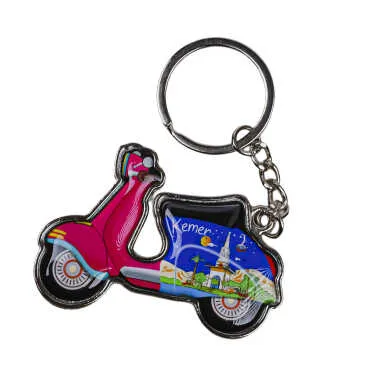 Kemer Temalı Scooter Şekilli Metal Anahtarlık - 5