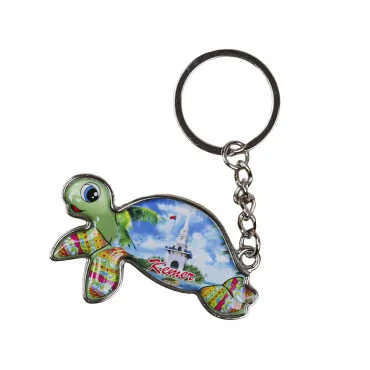 Kemer Themed Floating Turtle Shaped Metal Keychain - 5
