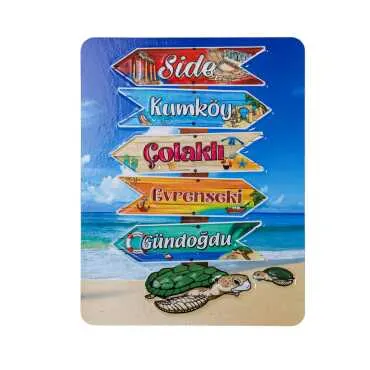 Side Themed Embossed PVC Refrigerator Magnet 70*90 mm