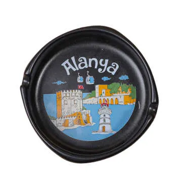 Alanya Themed Traditional Large Ashtray 100*40 mm - 6