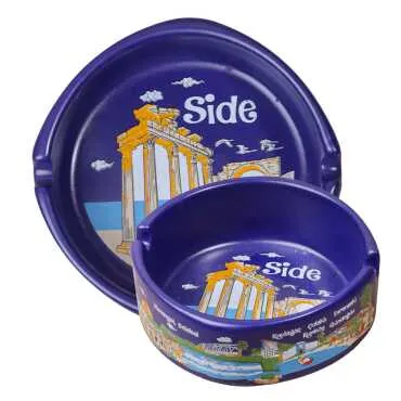Side Themed Traditional Large Ashtray 100*40 mm