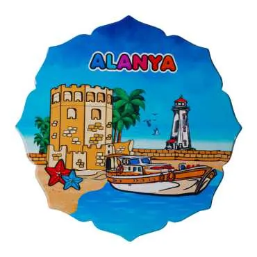 Alanya Temalı Uv Baskılı Yıldız Yöresel Nihale