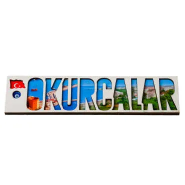 Alanya Themed Wooden Customised City Name Letter Souvenir Fridge Magnet - 14