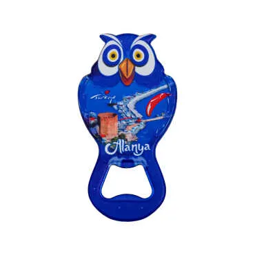 Alanya Themed UV Printed Owl Bottle Opener