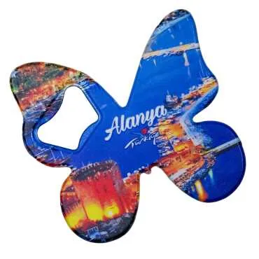 Alanya Temalı UV Baskılı Kelebek Açacak - 7
