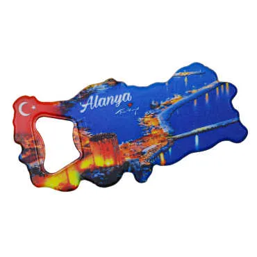 Alanya Themed UV Map Bottle Opener - 6