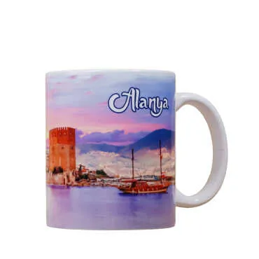 Toptan Alanya Temalı Seramik Özel Baskılı Kupa 80x95 mm - 6