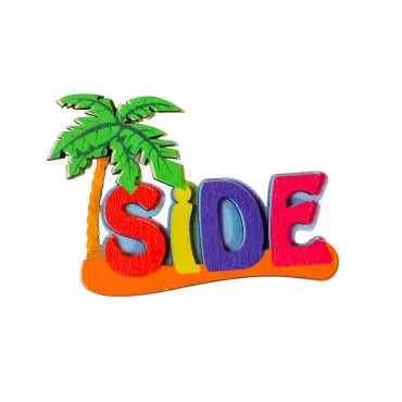 Side Themed Wooden Customised City Name Letter Souvenir Fridge Magnet - 8