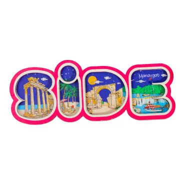 Side Themed Wooden Customised City Name Letter Souvenir Fridge Magnet
