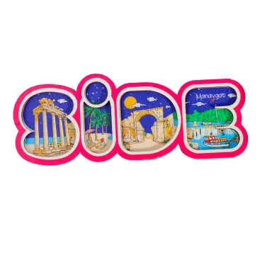 Side Themed Wooden Customised City Name Letter Souvenir Fridge Magnet - 11
