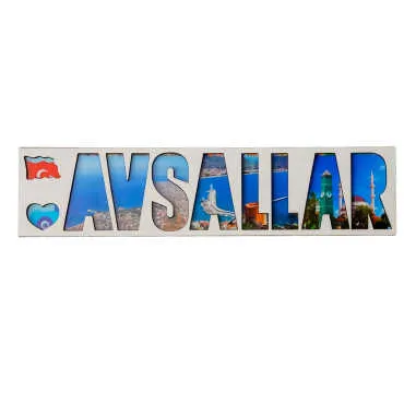 Side Themed Wooden Customised City Name Letter Souvenir Fridge Magnet - 12