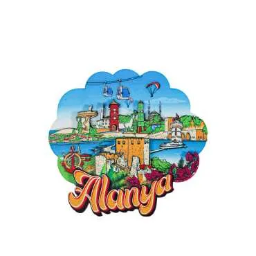 Alanya Themed Wooden Customised 2D Souvenir Fridge Magnet - 5