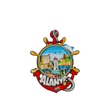 Alanya Themed Wooden Customised 2D Souvenir Fridge Magnet - 9