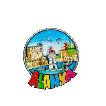 Alanya Themed Wooden Customised 2D Souvenir Fridge Magnet - 13