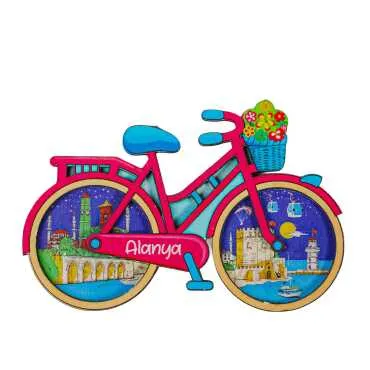 Alanya Themed Wooden Customised 2D Souvenir Fridge Magnet - 15