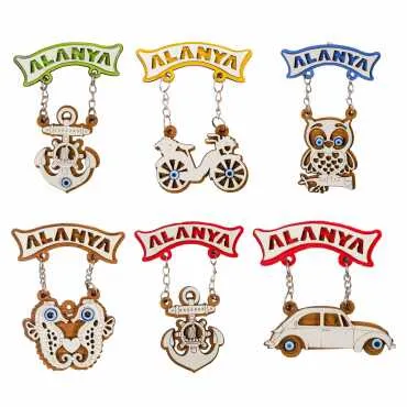 Alanya Themed Wooden Customised Souvenir Fridge Magnet - 3