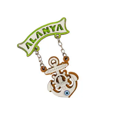 Alanya Themed Wooden Customised Souvenir Fridge Magnet - 2
