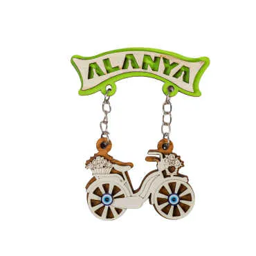 Alanya Themed Wooden Customised Souvenir Fridge Magnet - 6
