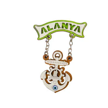 Alanya Themed Wooden Customised Souvenir Fridge Magnet - 7