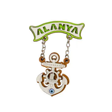 Alanya Themed Wooden Customised Souvenir Fridge Magnet