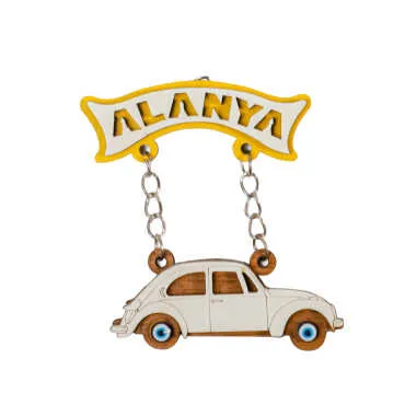 Alanya Themed Wooden Customised Souvenir Fridge Magnet - 12