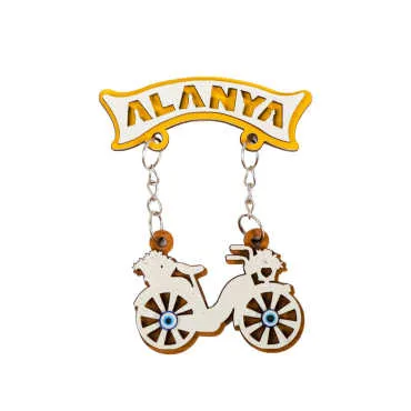 Alanya Themed Wooden Customised Souvenir Fridge Magnet - 14