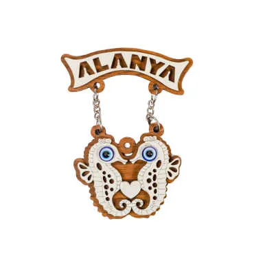 Alanya Themed Wooden Customised Souvenir Fridge Magnet - 15