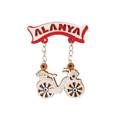 Alanya Themed Wooden Customised Souvenir Fridge Magnet - 16