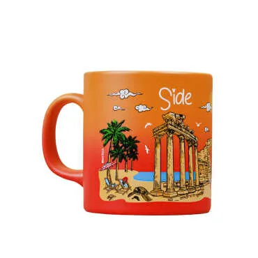 Side Themed Customised Serigraphy Printed Ceramic Mug 82x90 mm