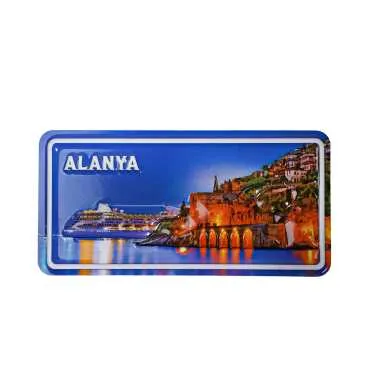 Alanya Themed Embossed Pvc Oppression Fridge Magnet - 5