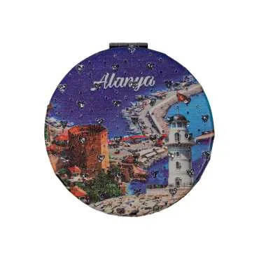 Toptan Alanya Bölgesi Temalı Myros Yuvarlak Pu Ayna - Standart - 6