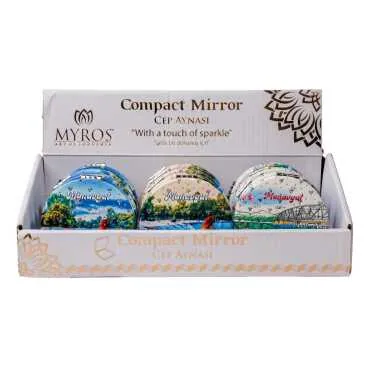 Manavgat Themed Custom Printed Round Pocket Mirror - 4