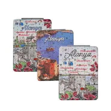 Wholesale Alanya Themed Myros Rectangle PU Mirror - Standart - 4