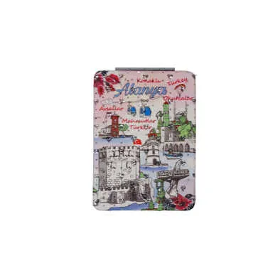 Wholesale Alanya Themed Myros Rectangle PU Mirror - Standart - 6