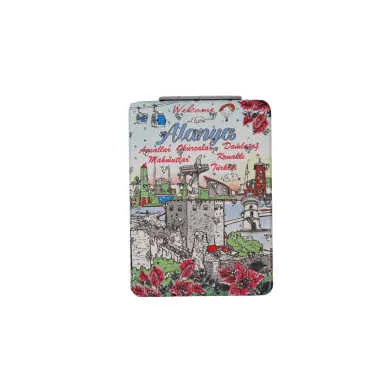 Wholesale Alanya Themed Myros Rectangle PU Mirror - Standart - 8