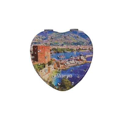 Wholesale Alanya Themed Myros Heart PU Mirror - 4