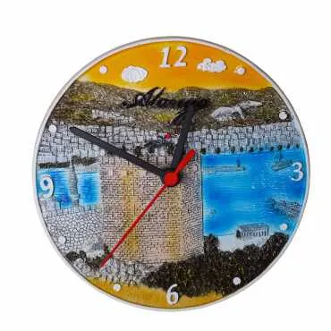 Alanya Themed Polyester Desktop Clock - 4