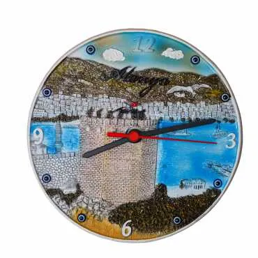 Alanya Themed Polyester Desktop Clock - 5