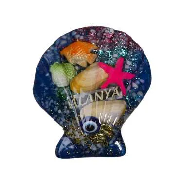 Toptan Alanya Temalı Şeffaf Polyester Magnet