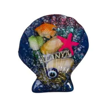 Alanya Themed Transparent Polyester Photo Fridge Magnet - 32