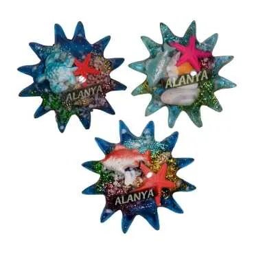 Alanya Themed Transparent Polyester Photo Fridge Magnet - 34