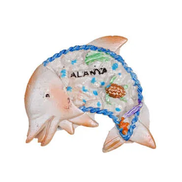 Alanya Themed Polyester Stoned And Nacrous Fridge Magnet - 6