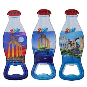 Side Themed Customised Uv Printed Coca Cola Bottle Shape Plastic Base Bottle Opener 42x120 mm - Standart - 4