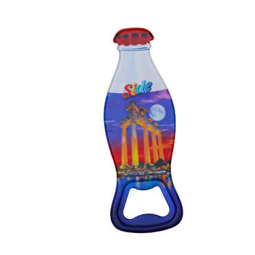 Side Themed Customised Uv Printed Coca Cola Bottle Shape Plastic Base Bottle Opener 42x120 mm - Standart - 7