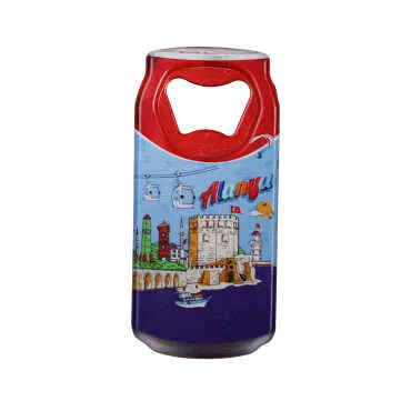 Toptan Alanya Temalı Myros Teneke Kutu Açacak Magnet 43x80 mm - 4