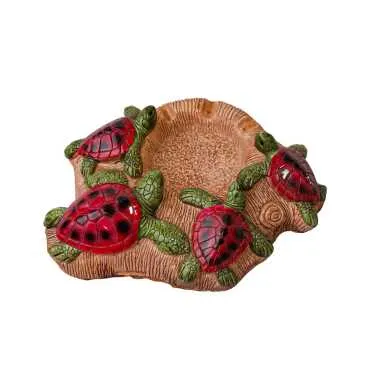 Manavgat Themed Plaster Ashtray with Four Turtles - Standart - 2