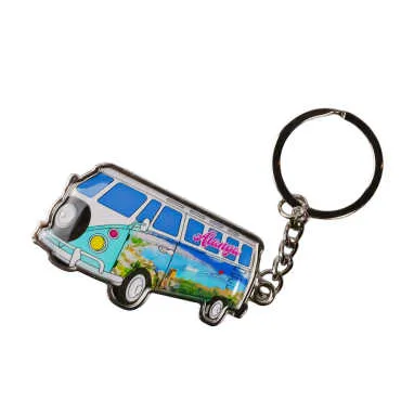 Alanya Themed Minibus Shaped Metal Keychain - Standart - 2